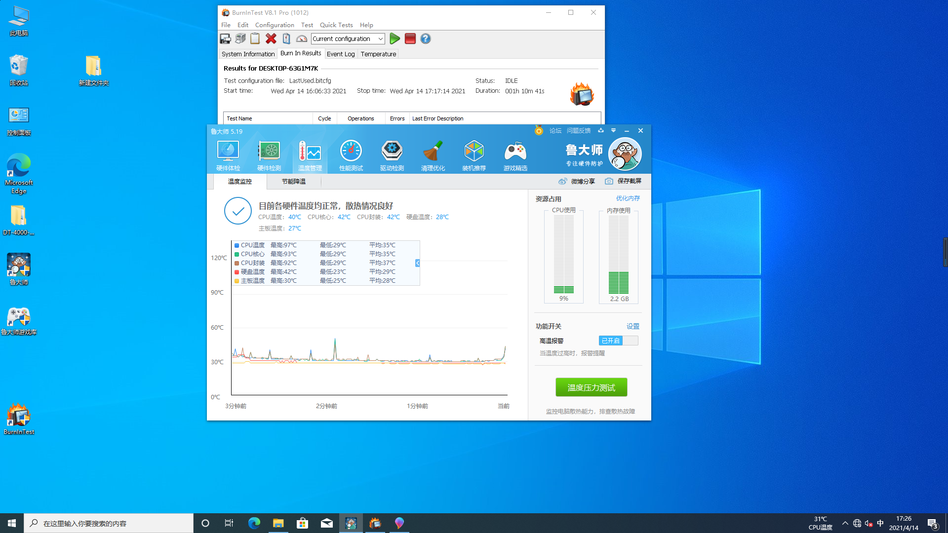 4U一體工控機溫度數據.png 4U一體工控機溫度數據.png