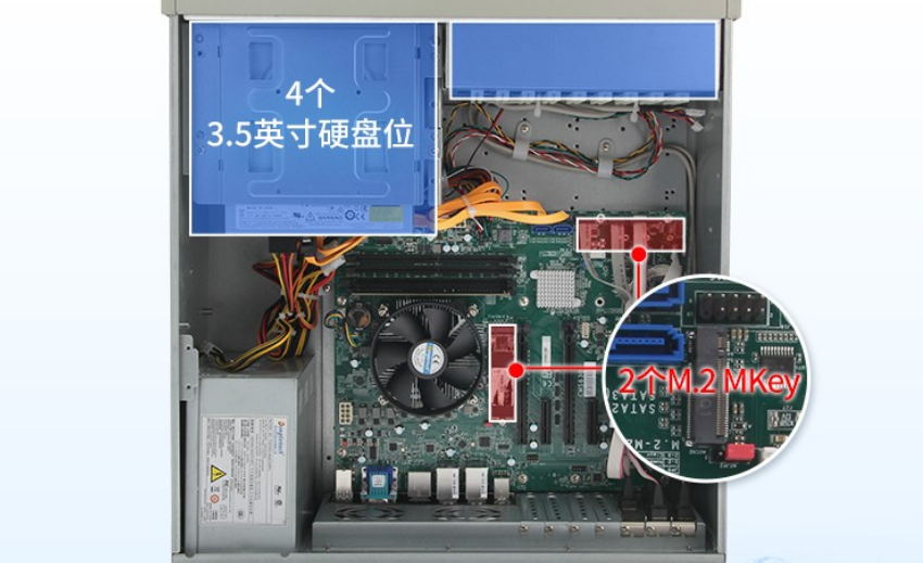 該工控機端口豐富，擴展性強，可外接多種設(shè)備，滿足客戶多種需求。